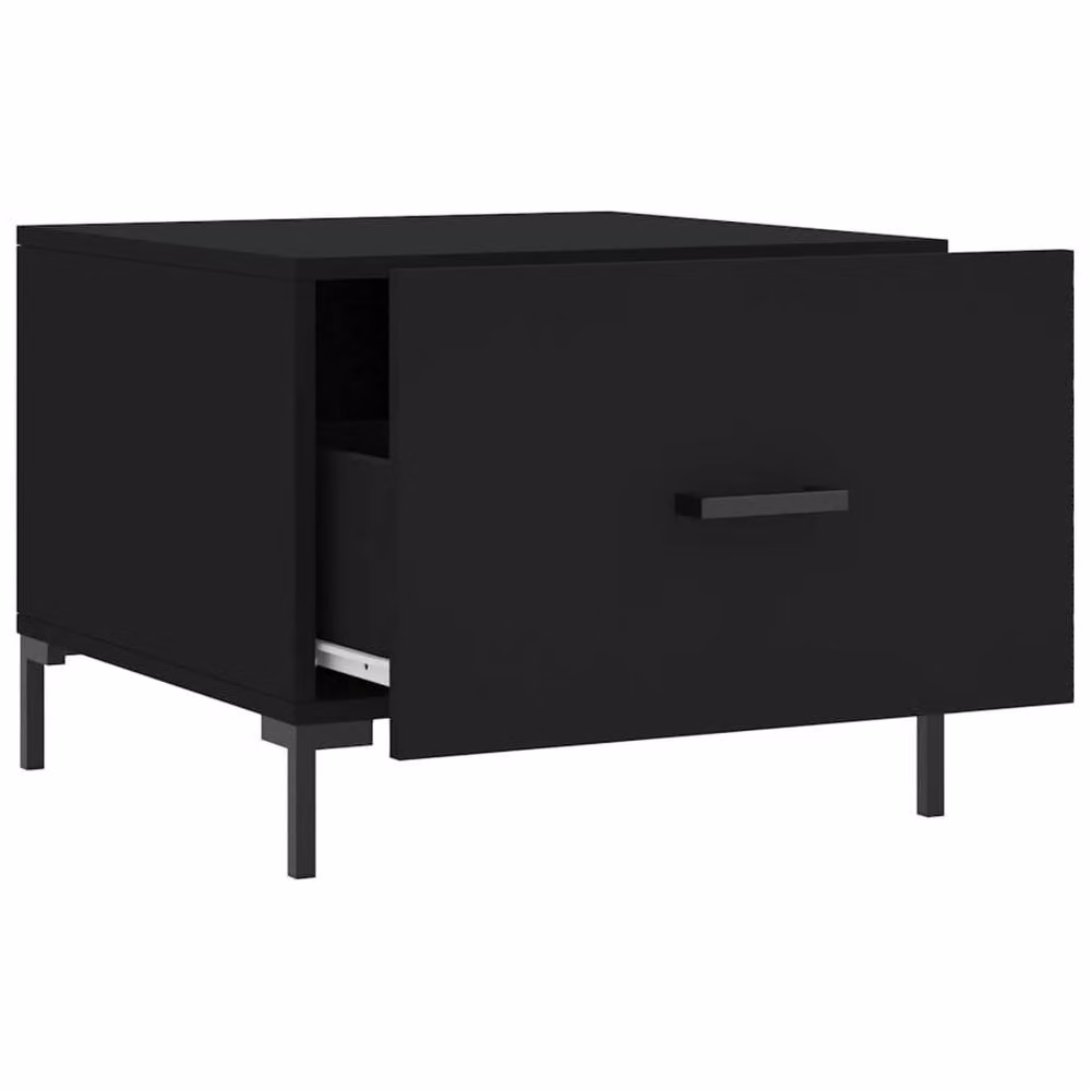 Berkfield Home Modern Square Coffee Table in Black, W/D/H: 50 x 50 x 40 cm – 4