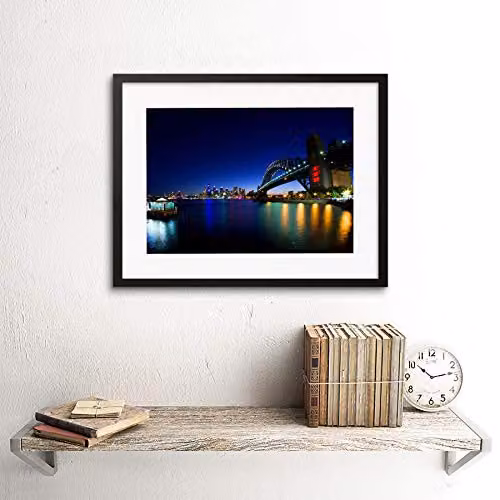Wee Blue Coo Sydney Harbour Bridge Framed Wall Art Print, Multicolour Rectangular Paper Poster – 2