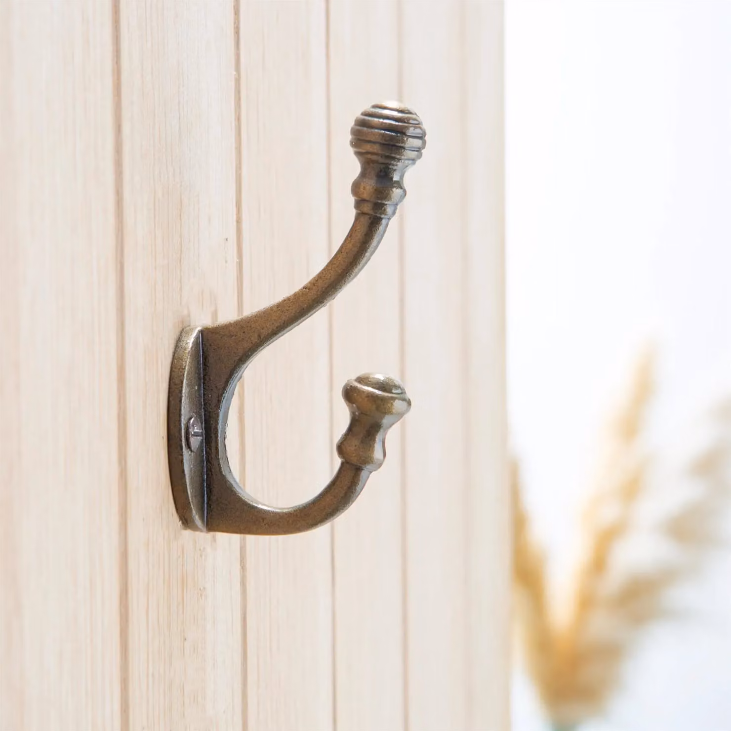 Hammer and Tongs Ball End Hat and Coat Hook in Gold, Pack of 5, W: 30 mm, H: 95 mm – 4