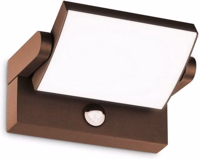 Netlighting SWIPE LED Outdoor Motion Sensor Wall Lamp in Brown, 3000K Warm White, IP54