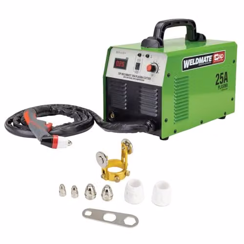 SIP Weldmate Inverter Plasma Cutter with Built-in Compressor 25A Metal Cutting Machine, Green – 1