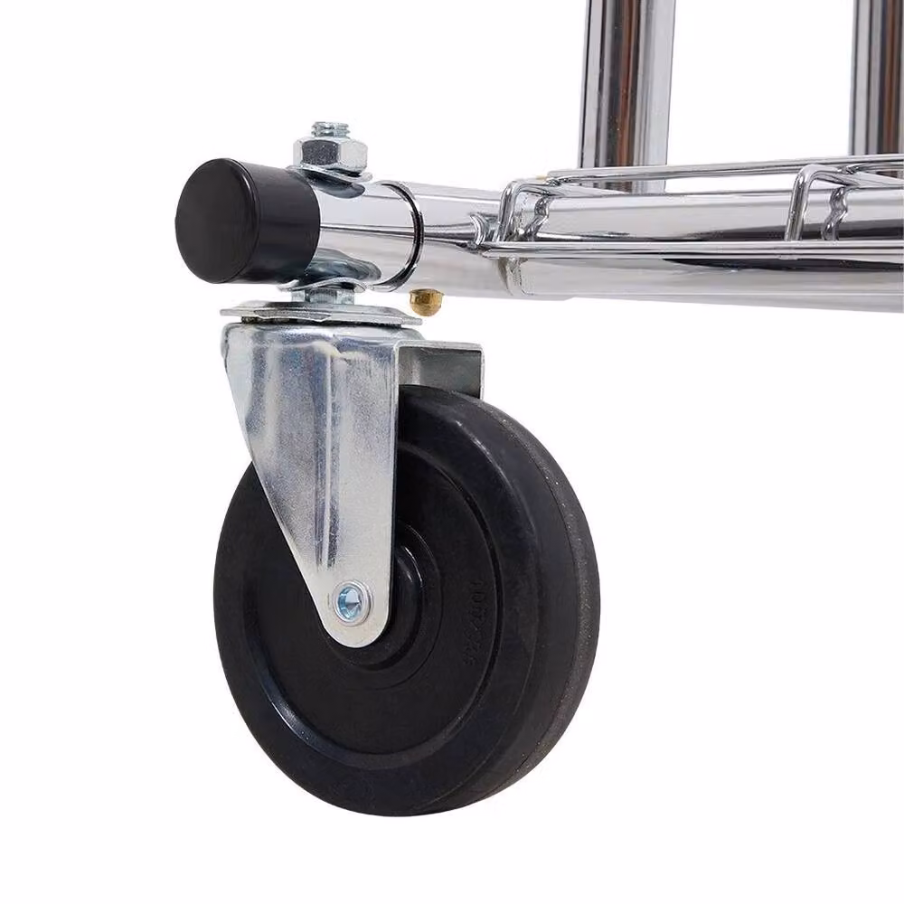 KORVIXA Heavy Duty Metal Clothes Rail in Silver, Width: 50 cm – 3