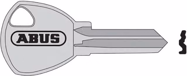 ABUS 65 Series Mechanical Key Blank in Brass and Silver
