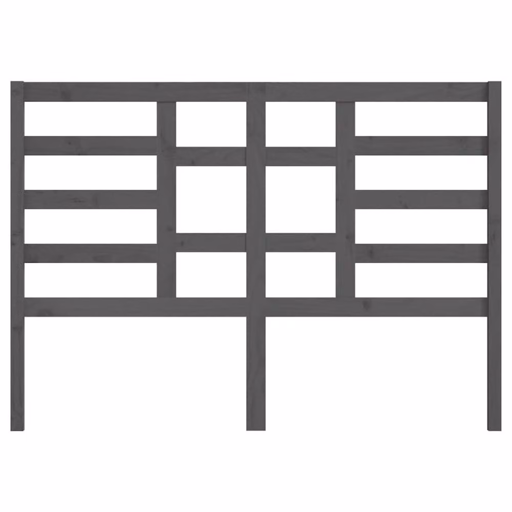 Berkfield Home Grey Solid Pine Wood Bed Headboard W: 166 cm, D: 4 cm, H: 104 cm – 3