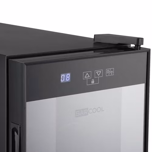 Subcold Barcool VINO12 Countertop Slim Wine Cooler Fridge, Black, 12 Bottle Capacity, Thermoelectric with LED Interior Light and Glass Door, W/D/H: 33.0 x 25.8 x 50.5 cm – 5