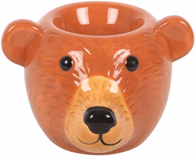 Something Different Brown Ceramic Bear Oil Burner and Tealight Lamp