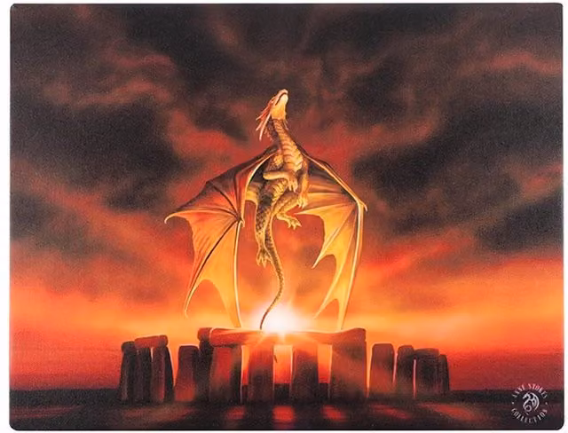 KDMK Solstice Dragon Canvas Wall Art, Orange, W: 25 cm, H: 19 cm, D: 25 cm