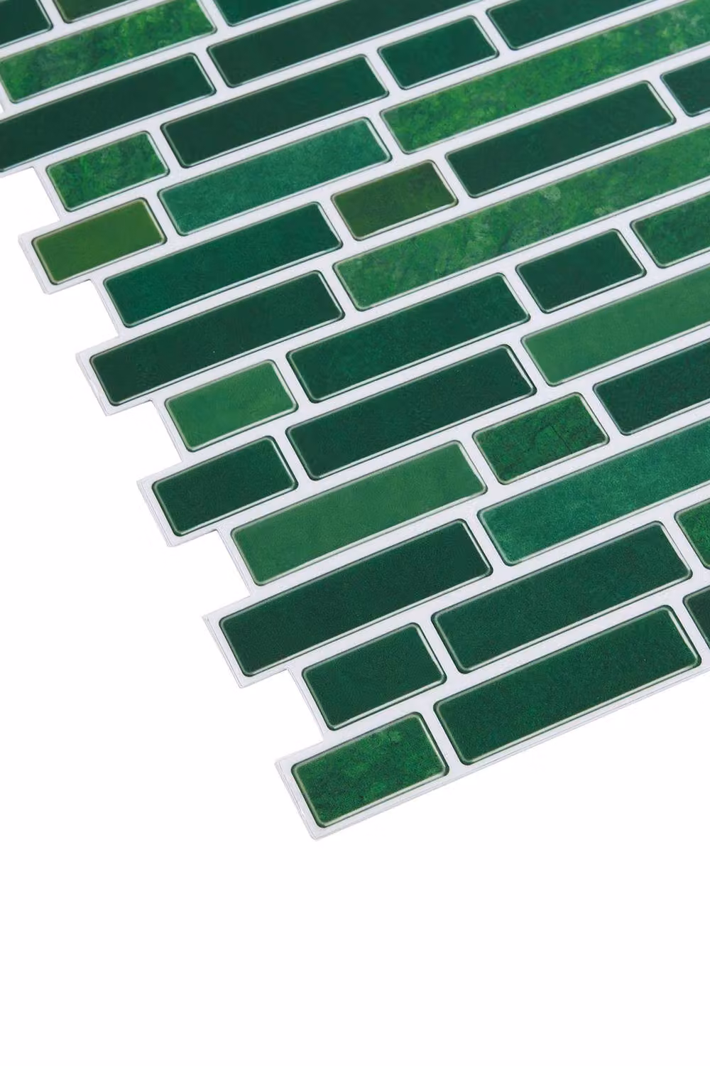 Living and Home 10Pcs Self-Adhesive Marble Effect Mosaic Splashback Wall Stickers in Green – 5