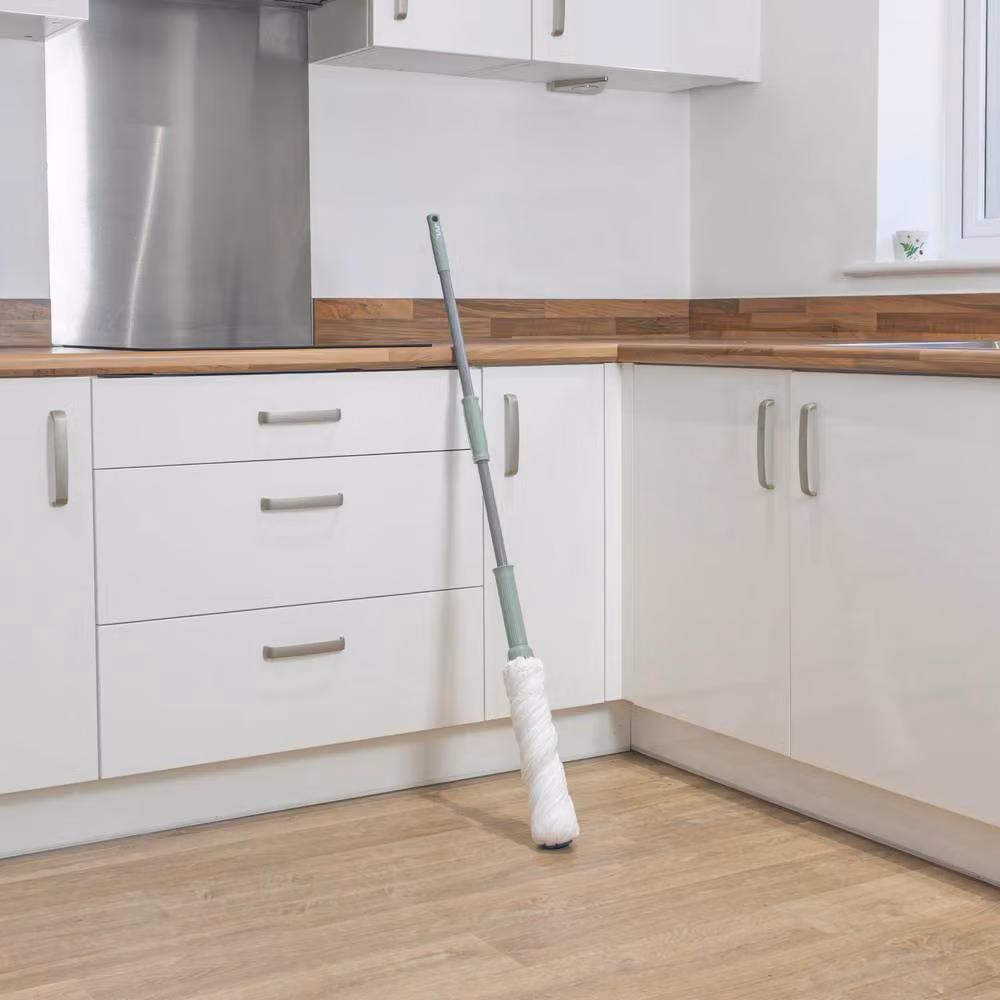 JVL Easy Twist Mop with Wringer and Scraper in Grey and Light Green – 2