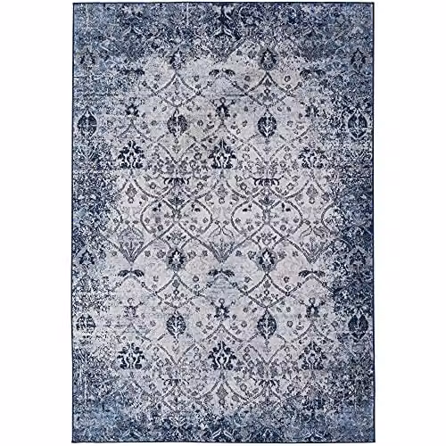 THE RUGS Montana Vintage Oriental Area Rug in Navy and White, W: 160 cm, D: 230 cm – 6