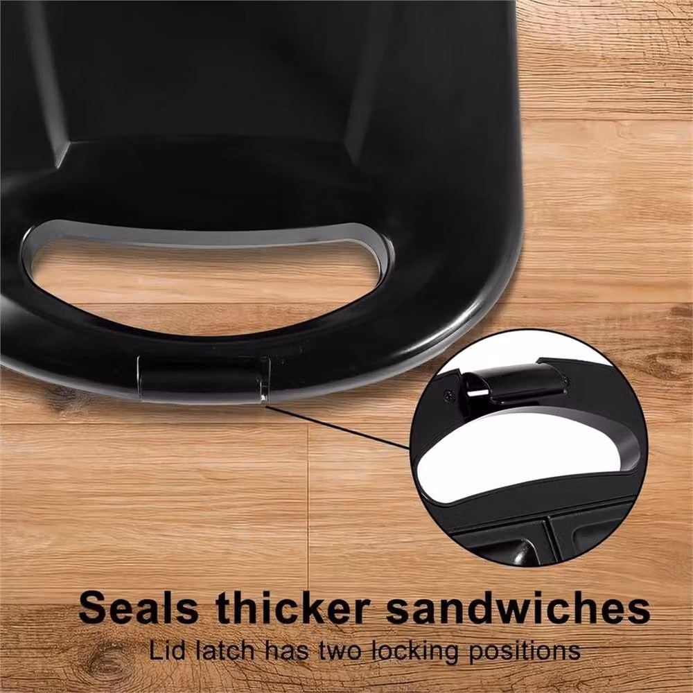 VOGREX 750W Non-Stick 2 Slice Sandwich Maker and Easy Clean Toaster in Black – 3