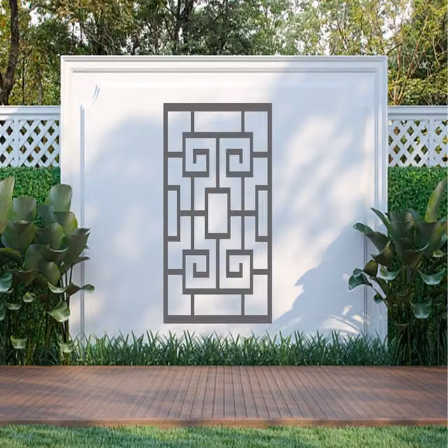 Laser Hut Olivaser Screen Metal Wall Art in Anthracite Grey