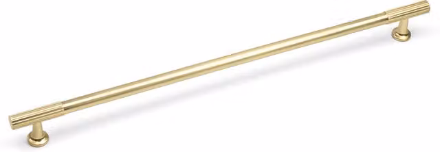 Handle & Home Reeded Detail T-Bar Handle in Gold Brass, 360mm