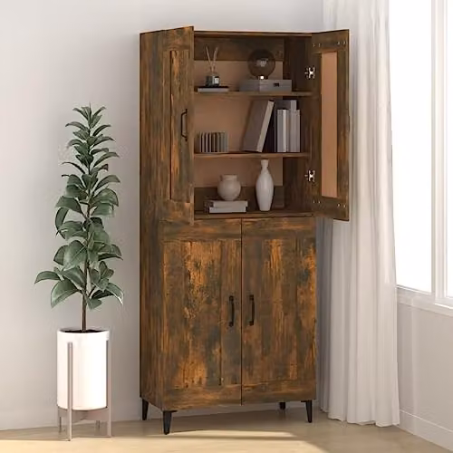 vidaXL Sideboard in Smoked Oak Brown, W/D/H: 69.5 x 34.0 x 90.0 cm – 3