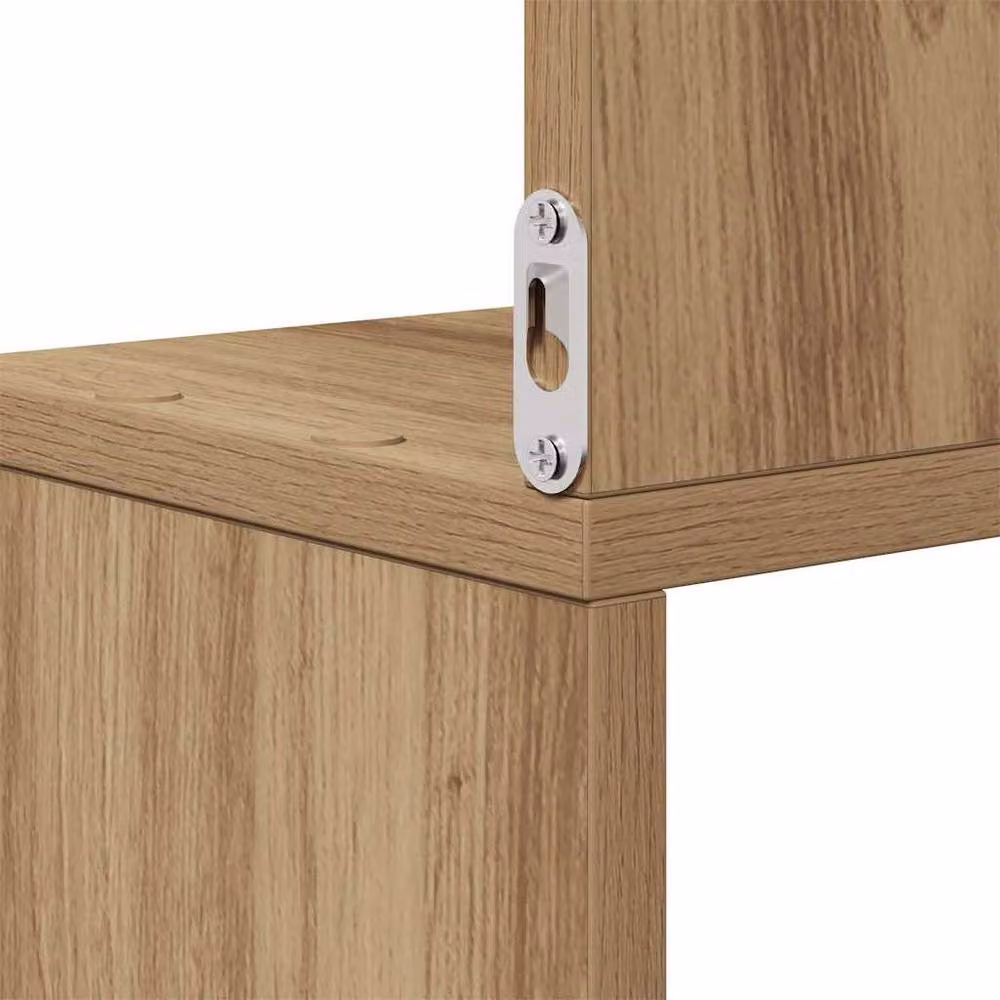 Berkfield Home Artisan Oak Wall Corner Shelf, Brown, W/D/H: 20 x 20 x 127.5 cm – 3