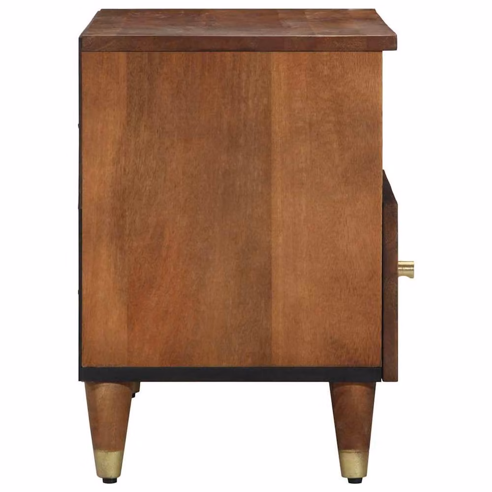 Berkfield Home Media Cabinet in Honey Brown Solid Mango Wood and Engineered Wood – 3