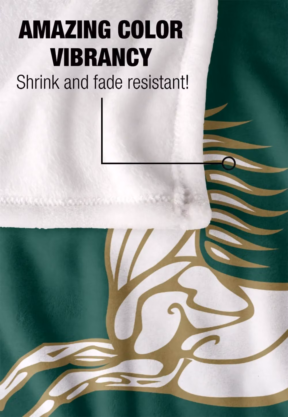 LOGOVISION White Microfibre Fleece Throw Blanket, W: 152 cm, D: 127 cm – 5