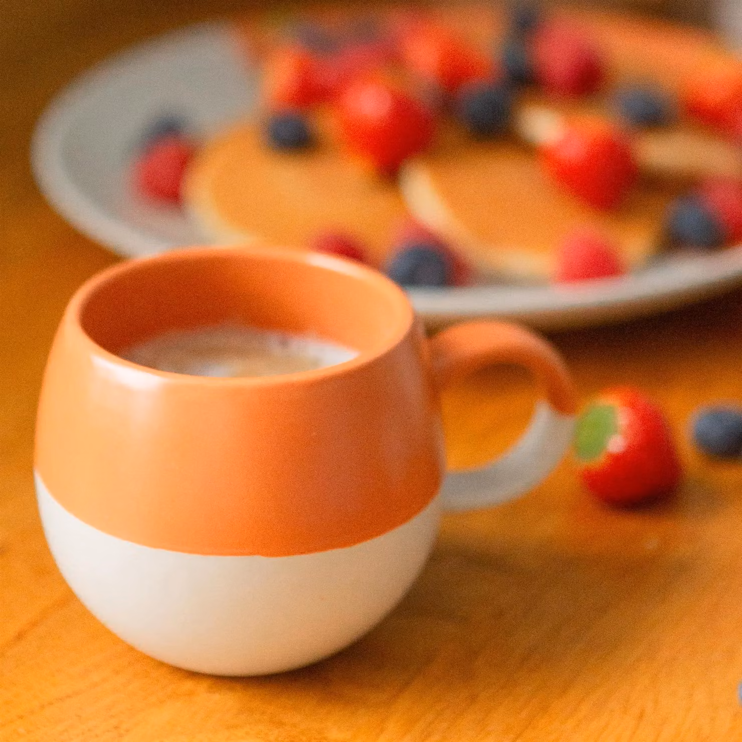Nicola Spring Orange Sphere Glazed Stoneware Mug, 340ml – 2