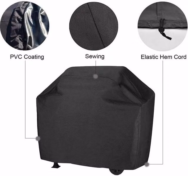 FLAVORA Heavy Duty Waterproof Black Gas Grill BBQ Cover W/D/H: 100 x 100 x 100 cm – 1