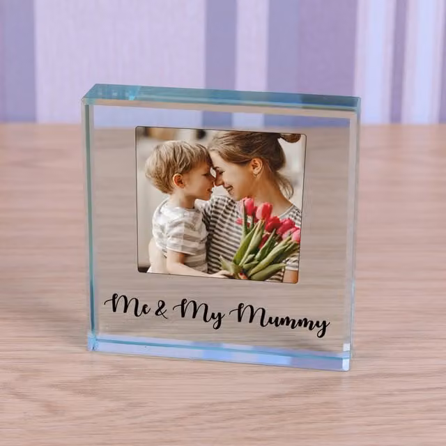 Uniqueful Personalised Me and My Mummy Glass Token Mothers Day Gift in Multicolour