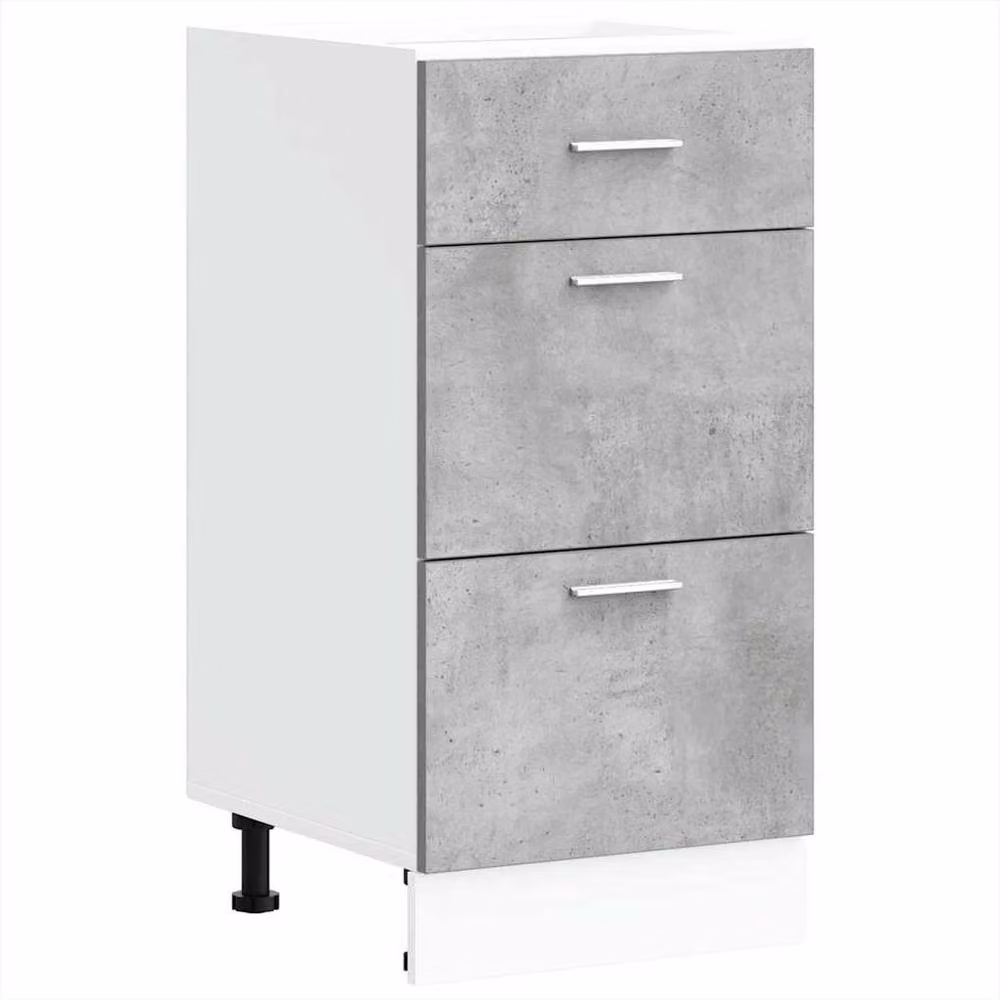 Berkfield Home Modern Matt Grey Kitchen Base Unit, W/D/H: 40 x 46 x 81.5 cm – 2