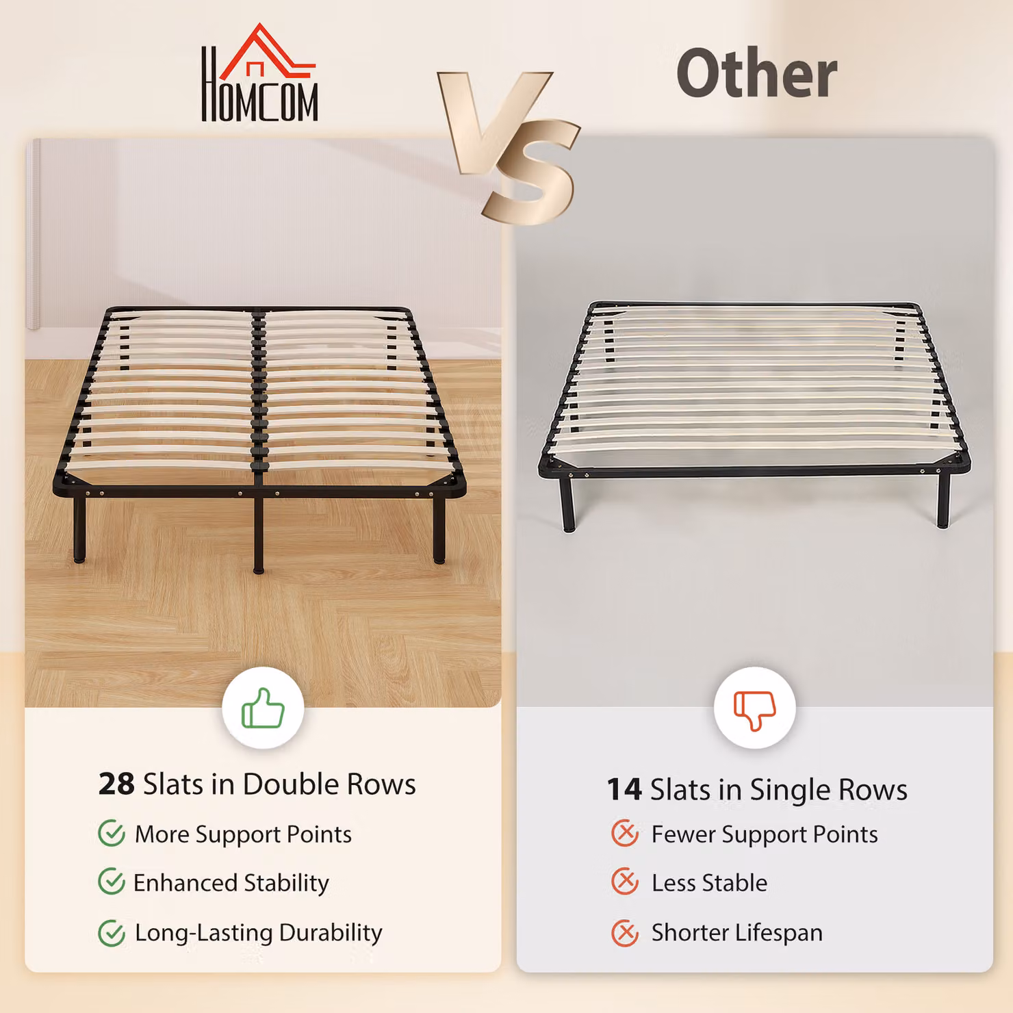 HOMCOM Black Metal Industrial Double Bed Frame with Underbed Storage, W/D/H: 135 x 190 cm – 3