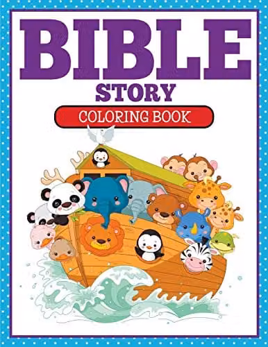 Speedy Kids Bible Story Colouring Book for Children, Multicolour, W: 27.94 cm, H: 27.94 cm