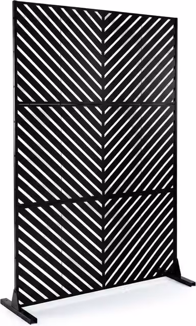 Costway Modern Decorative Black Steel Room Divider Paravent