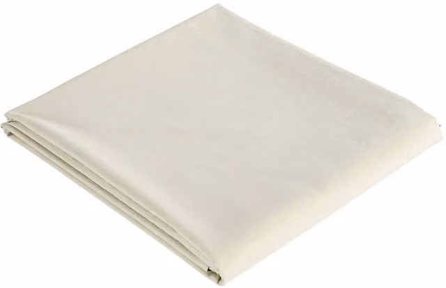 Christy Pure Cotton Percale Flat Sheets in Beige, 200 x 200 cm