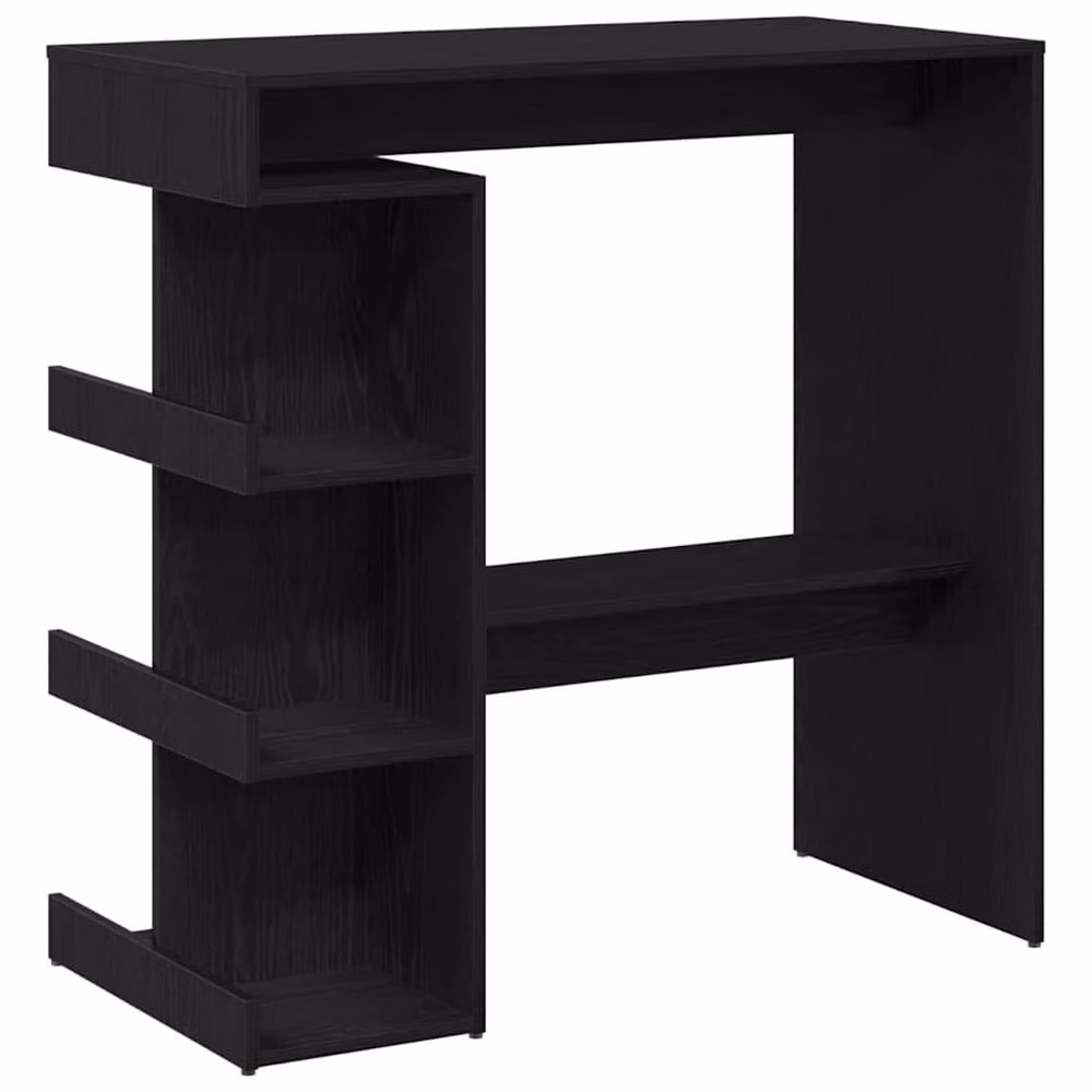 Berkfield Home Beautiful Black Oak Bar Table with Storage Rack, W/D/H: 100 x 50 x 101.5 cm – 2