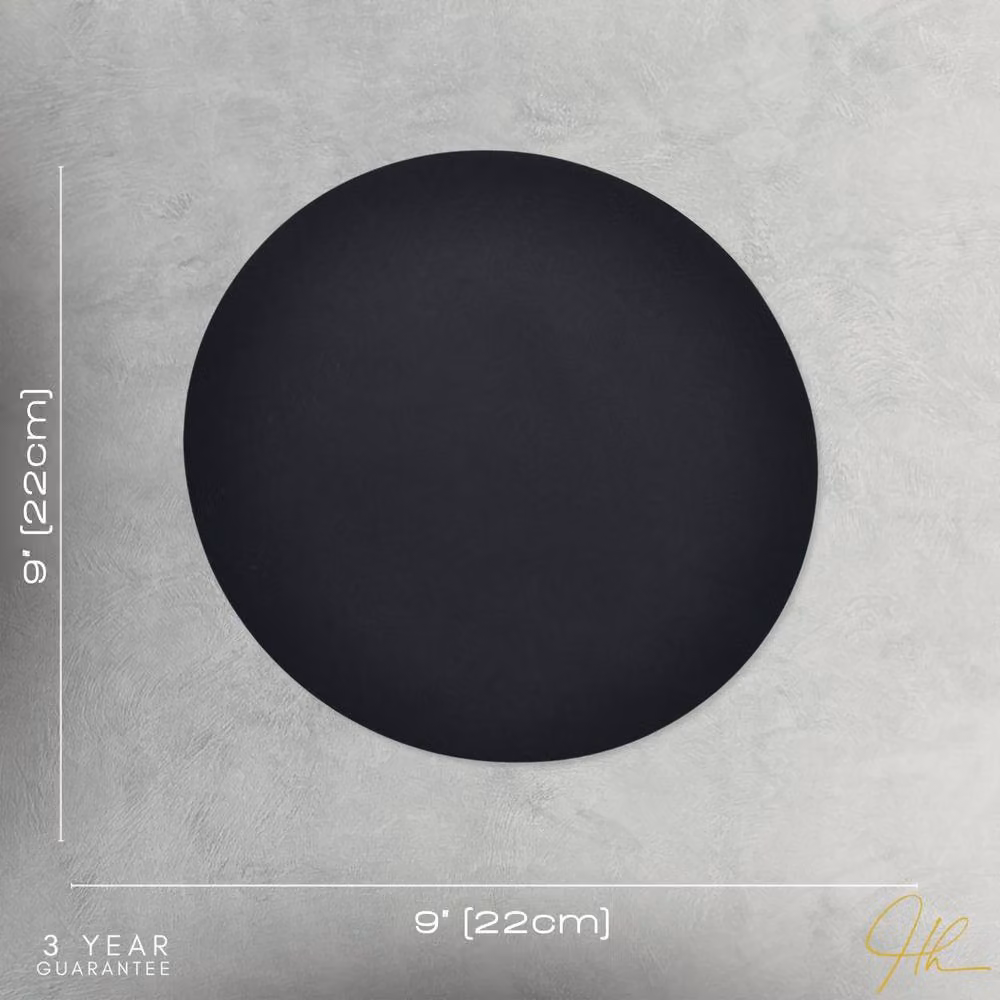 Happy Homewares Modern Circular Halo LED Wall Light in Matte Sand Black – 4