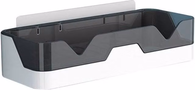 FORGEVIO Grey Wall Mounted Bathroom and Kitchen Shower Caddy Shelf Rack