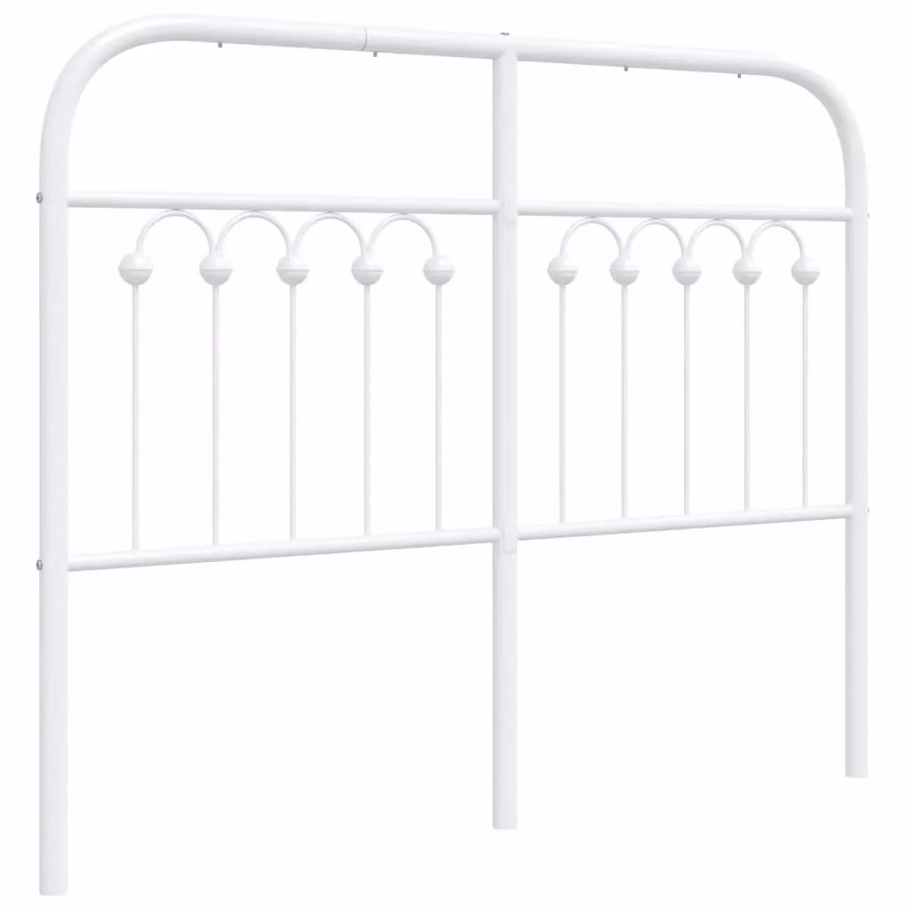 Berkfield Home Classic Metal Headboard in White, 120 cm – 2