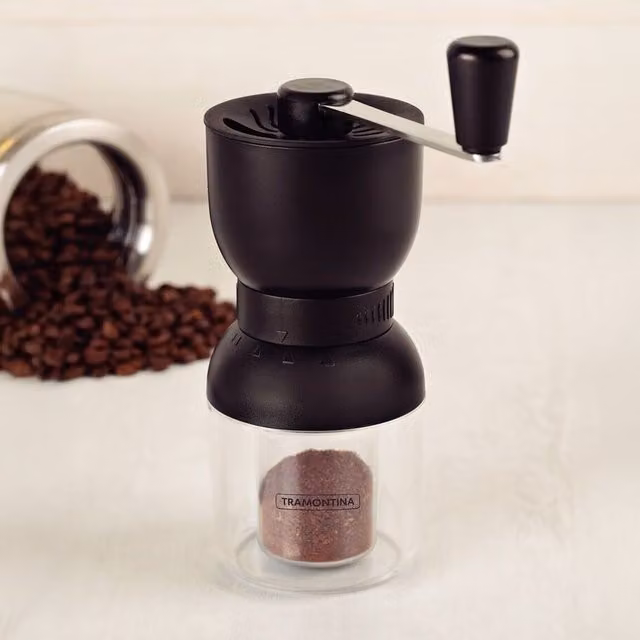 Tramontina Manual Coffee Grinder with Ceramic Burr in Black