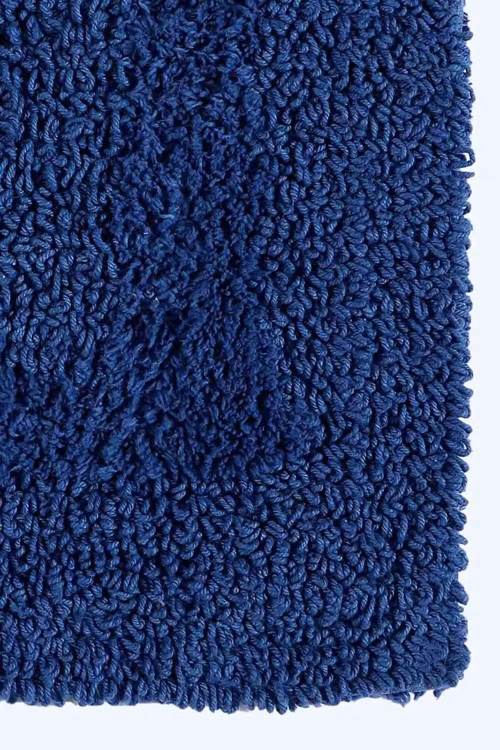Homescapes Luxury 2 Piece Cotton Bath Mat and Pedestal Mat Set, Navy Blue, 1600GSM, Non-Slip and Reversible – 3