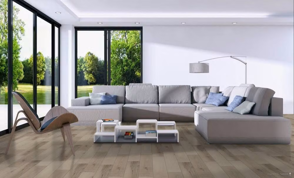 Luvanto Design Wood Effect Glue Down Luxury Vinyl Tile Plank in Khaki Green 2.5mm – 2
