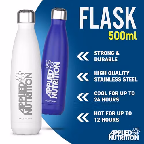 Applied Nutrition Stainless Steel Leakproof Flask, 500ml, Blue – 3