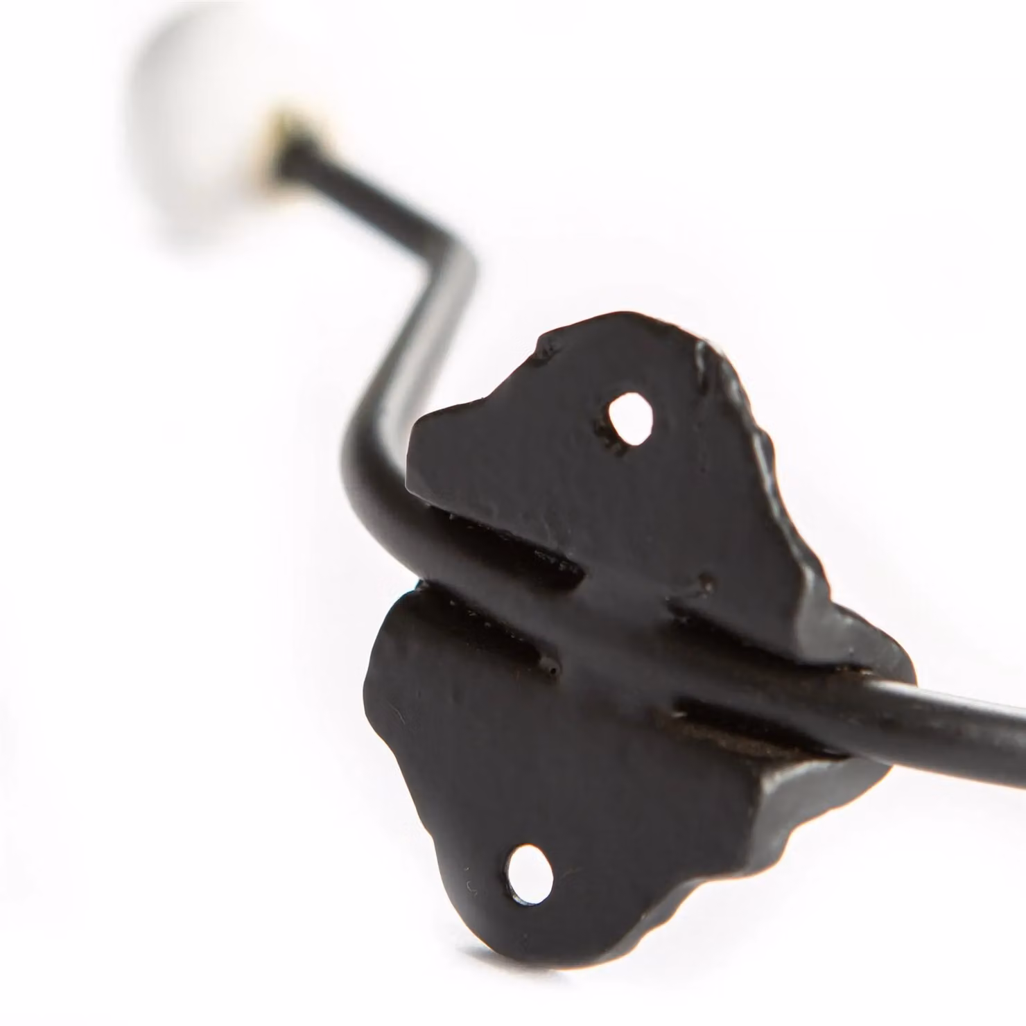 Hammer and Tongs Ceramic Ball Hat and Coat Hook, Pack of 5, White and Black, H: 180 mm, W: 50 mm – 2
