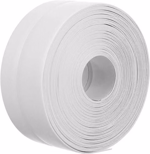 FLAVORA White Self-Adhesive Flexible Coved Skirting Board PVC Strip, 10m