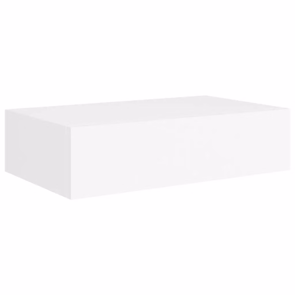 Berkfield Home Wall-mounted Drawer Shelves, 2 Piece Set, White, W: 40 cm, D: 23.5 cm, H: 10 cm