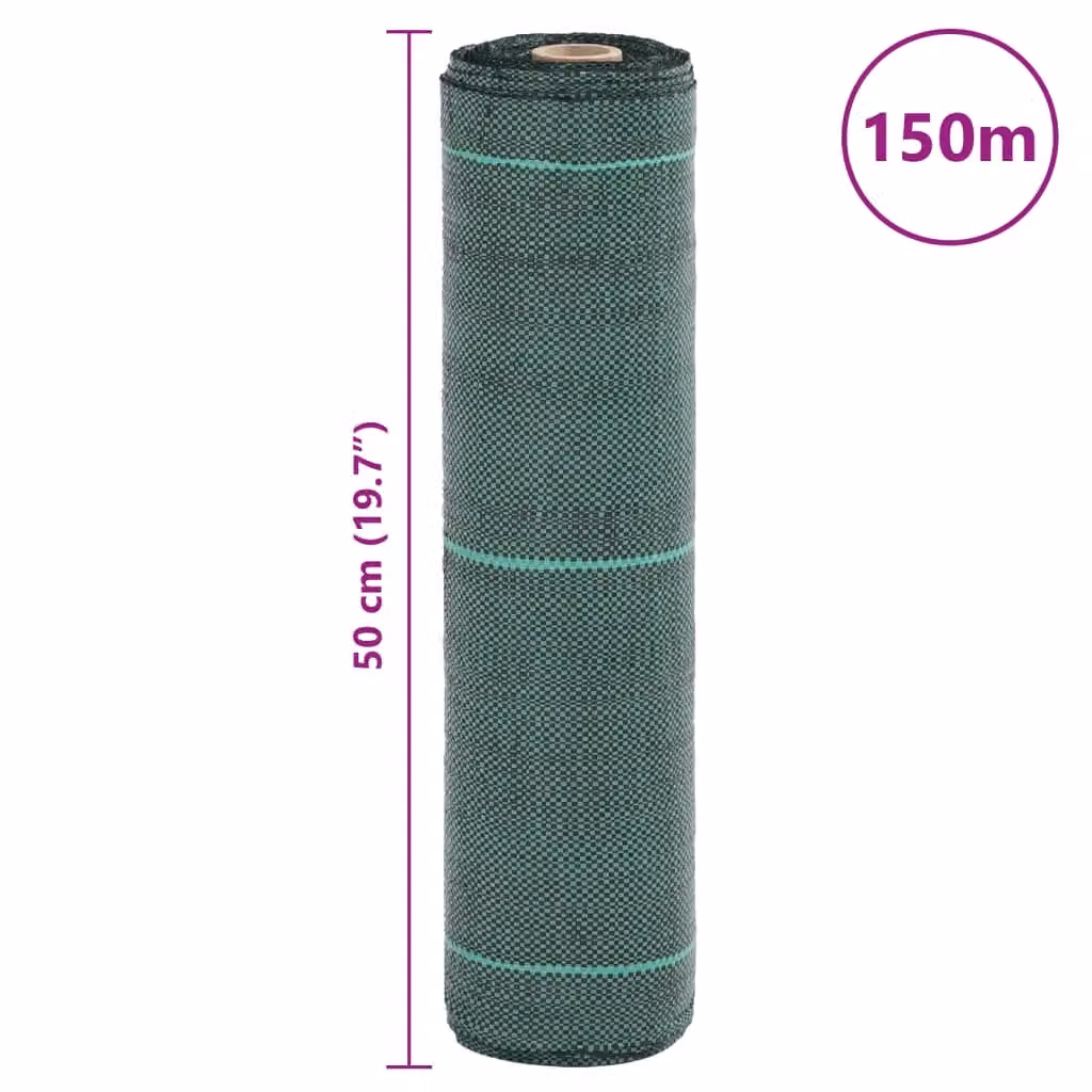 Berkfield Home Green Weed Membrane, W: 0.5 m, L: 150 m – 4