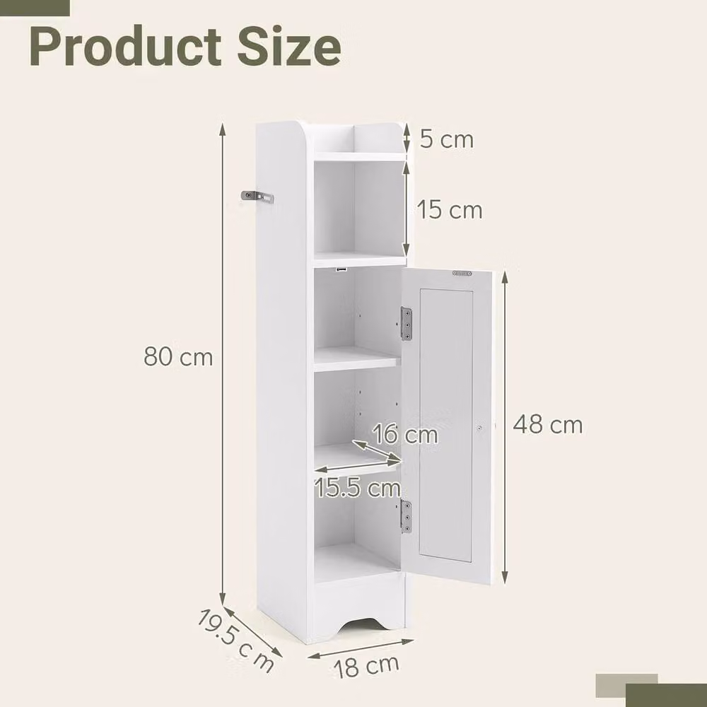 Kelvenix Narrow Freestanding Storage Organizer in White – 2