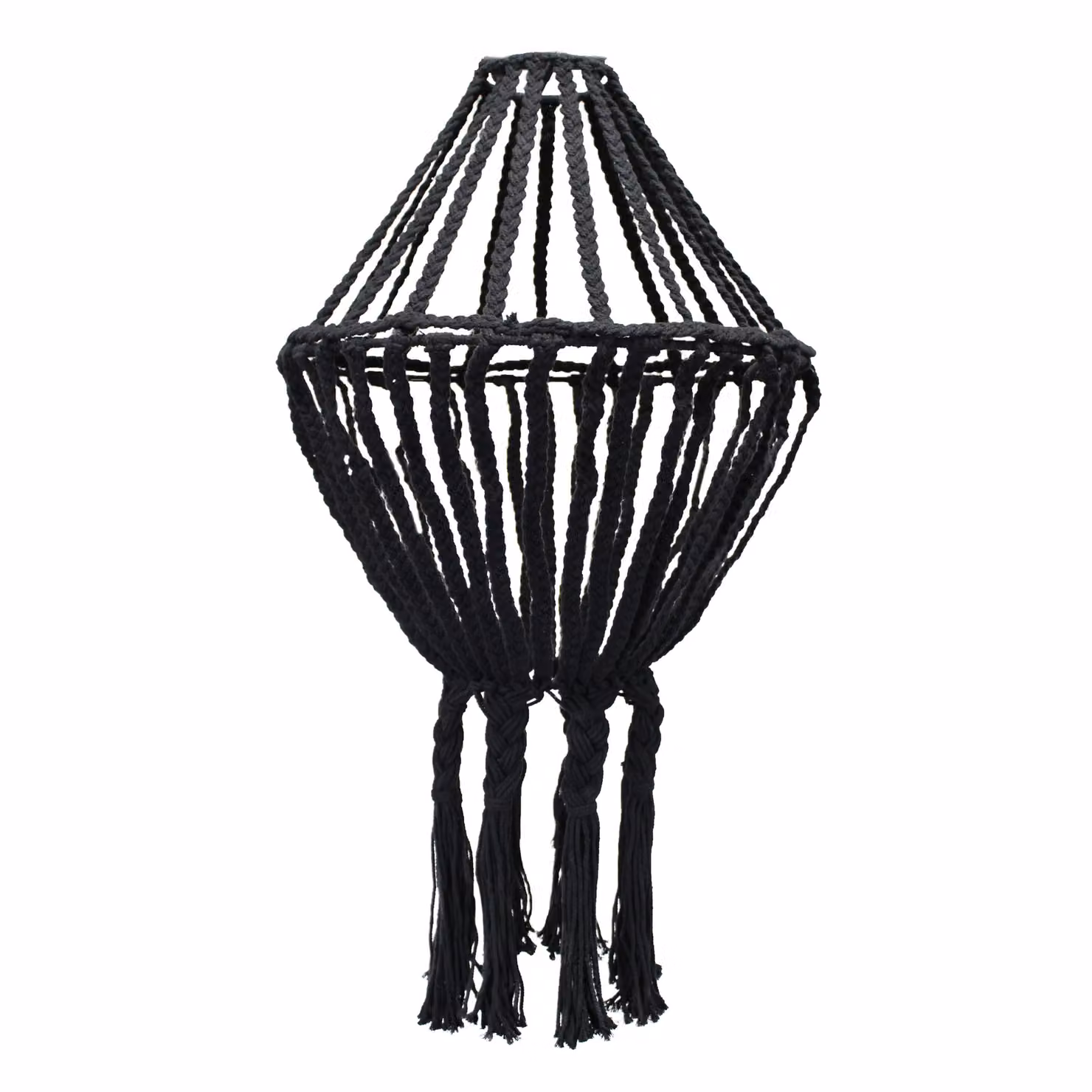 KDMD Macrame Large Drop Chandelier in Black – 2