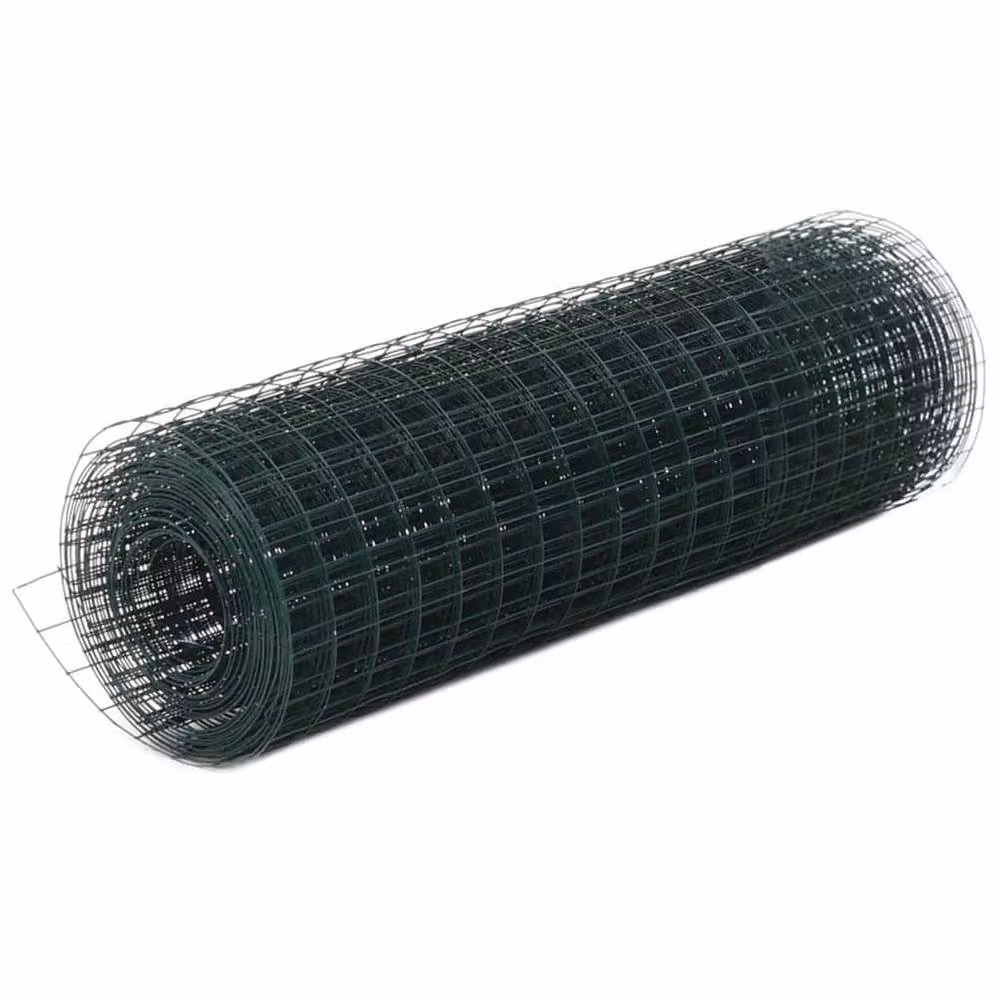 Berkfield Home Green PVC Coated Steel Chicken Wire Fence, 25 x 0.5 m – 2