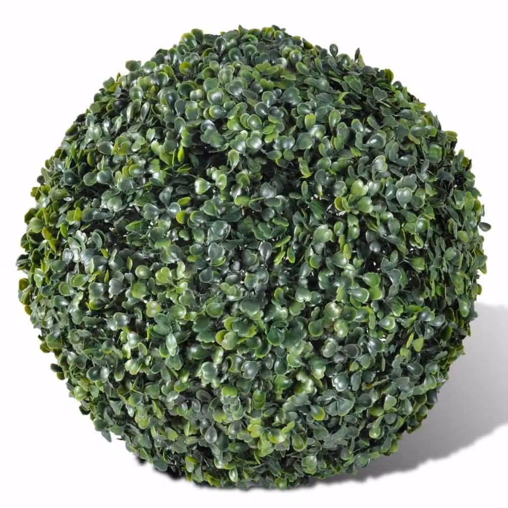 Berkfield Home Lush Boxwood Ball Artificial Leaf Topiary with Solar LED Warm White Light, Diameter: 35 cm – 3