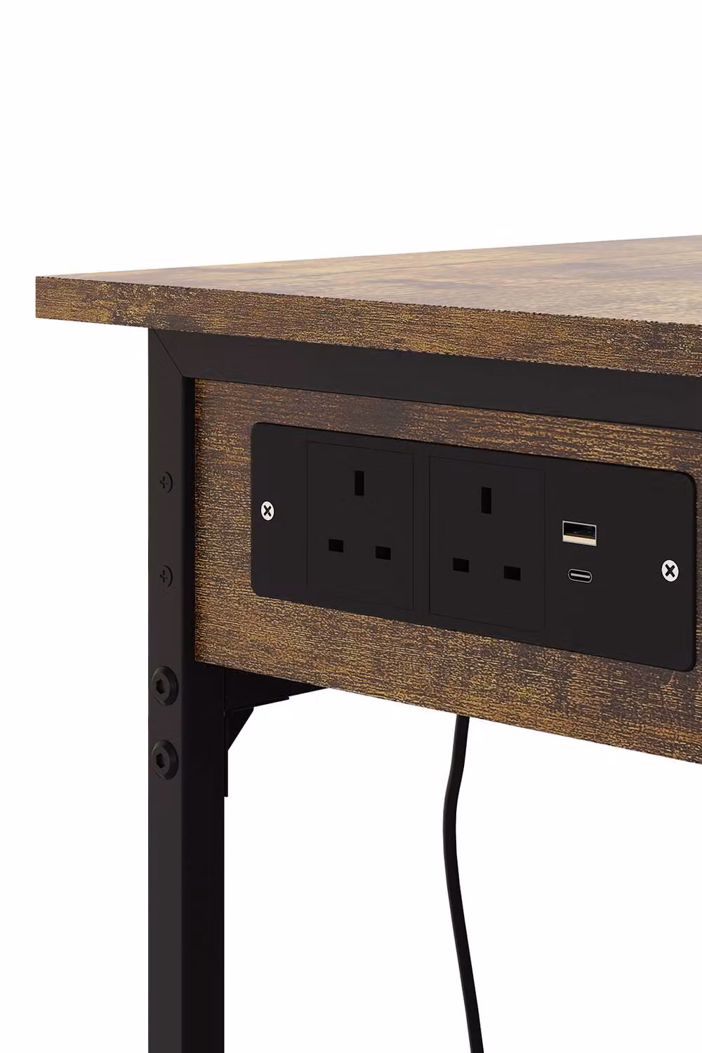 Living and Home Modern Square Tall Wood Table in Brown – 6