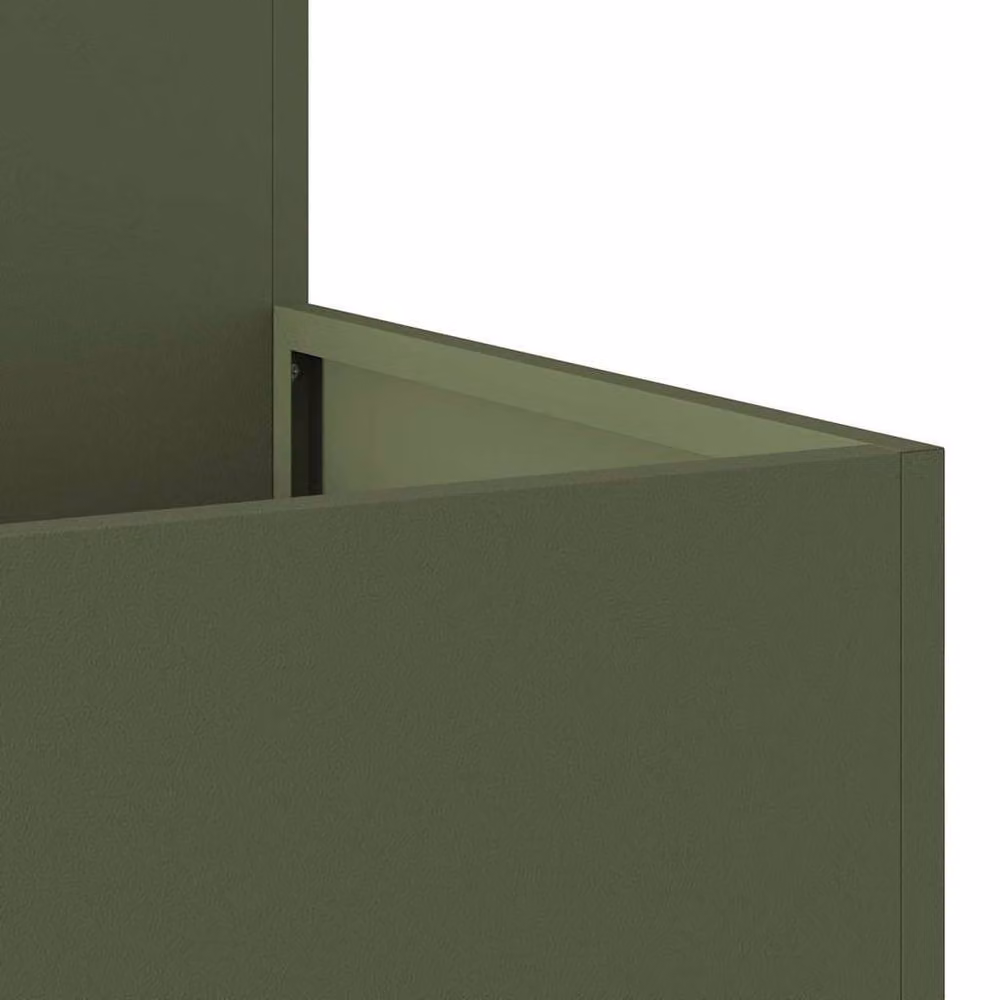Berkfield Home Steel Garden Planter Tub in Green, W/D/H: 80 x 80 x 48 cm – 5