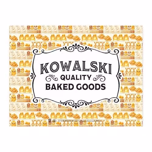 Zavvi Harry Potter Kowalski Quality Baked Goods Multicolour Glass Rectangular Chopping Board W: 30.0 cm, D: 30.0 cm, H: 1.0 cm – 2
