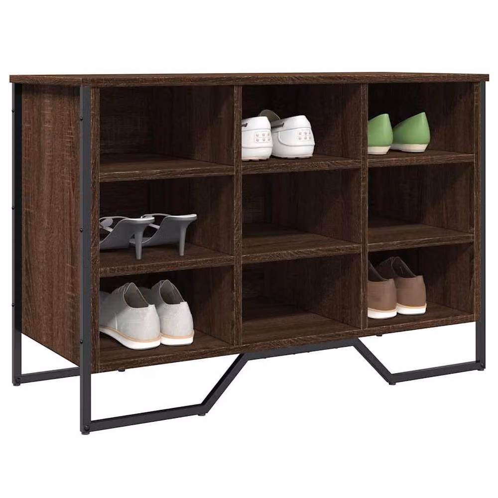 Berkfield Home Brown Oak Shoe Cabinet W/D/H: 90 x 38 x 61.5 cm – 2