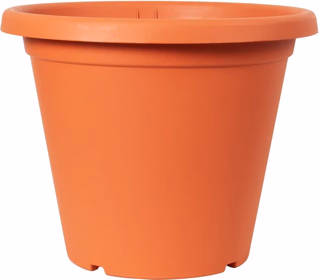 Clever Pots Round Plant Pot with Reservoir, Orange, Diameter: 40 cm